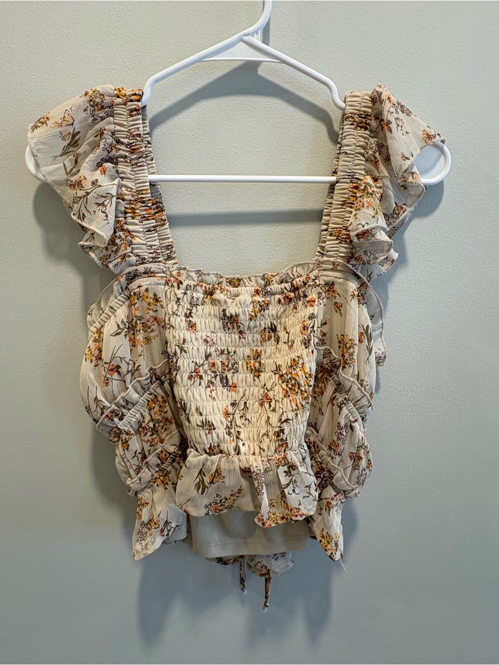 Floral Ruffle Top - Picture 4 of 4
